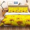 3D Sunflower Flower Field 131 Bedding Set Pillowcases Quilt Duvet Cover Set Queen King