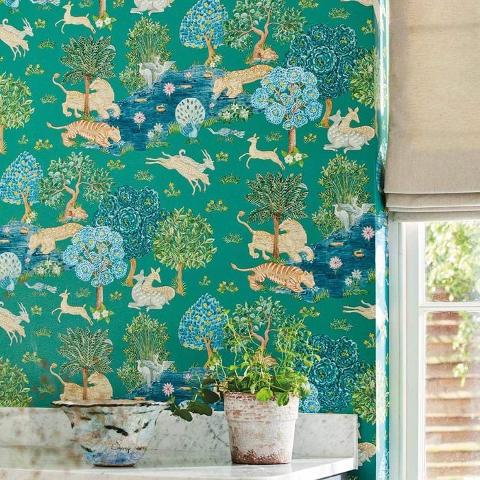 Wallpaper Trader Pamir Garden - Teal