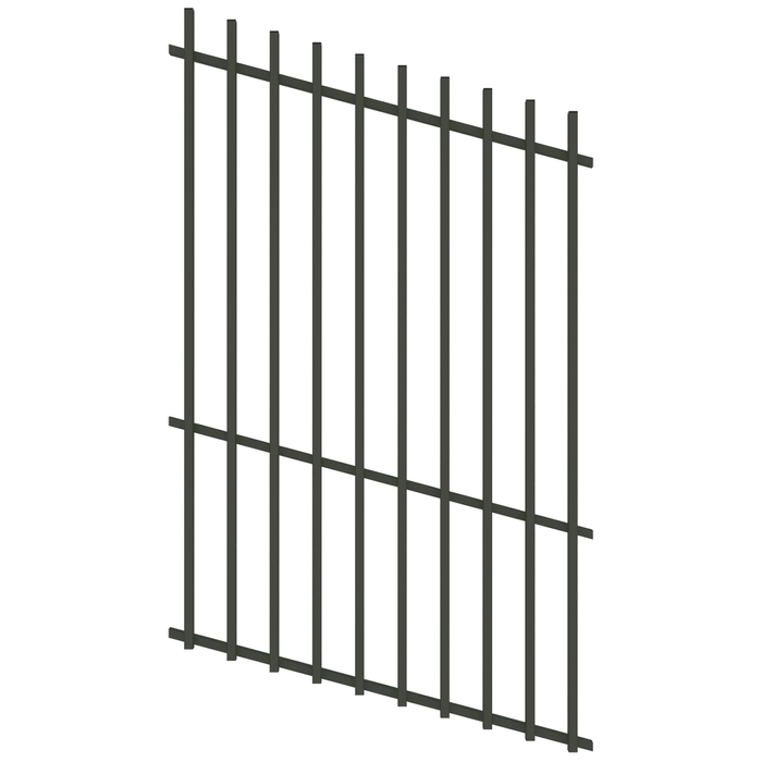 ProtectorAl 350 - 1200 x 1800mm Woodland Grey Raked Up to 15º Batten Pool Fence Panel