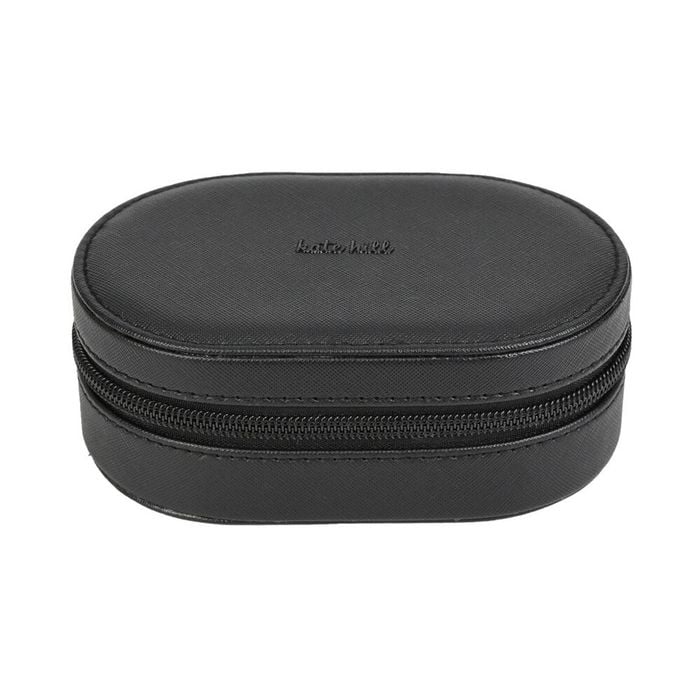 Kate Hill Travelling Jewellery Organiser Storage Bag Case 14.5x8.5x5cm Black