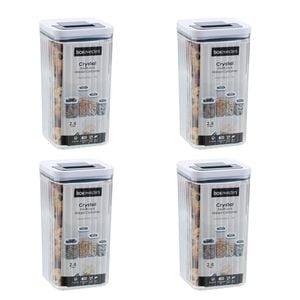 4PK Lemon and Lime Crystal Ribbed Food Storage Container 2.6L/24cm Assorted