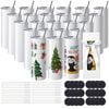 VEVOR 24 Pack Straight Sublimation Tumblers 20 oz Stainless Steel with Straw