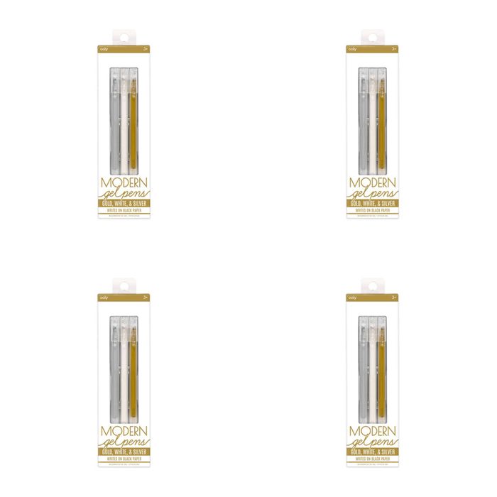 4x 3pc Ooly Metallic Modern Gel Pens Schl Writing/drawing Stationery 0.5mm 3y+