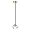 Telbix Rana Modern Pendant Hanging Lamp Light Metal Rattan Natural White