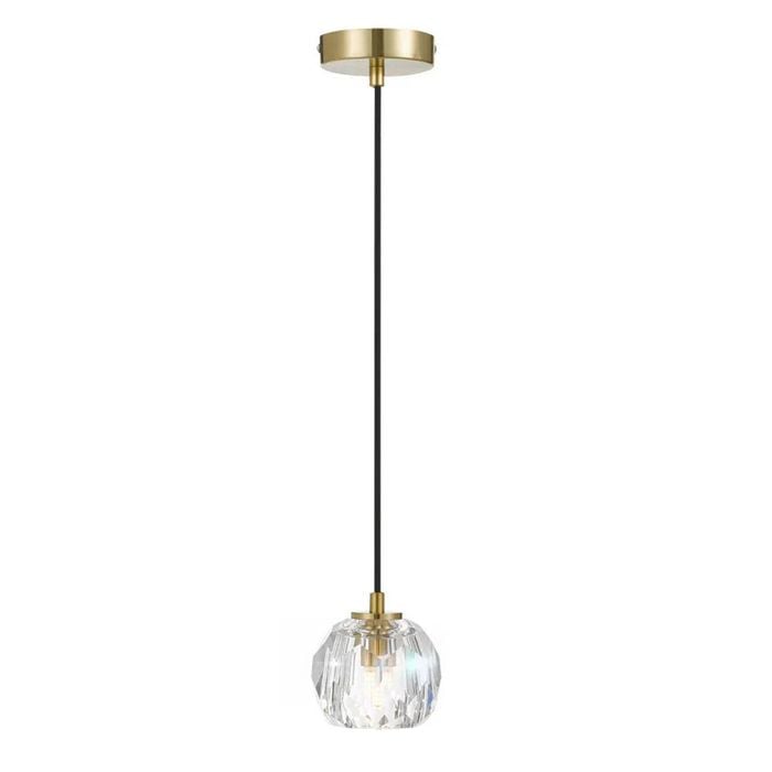 Telbix Rana Modern Pendant Hanging Lamp Light Metal Rattan Natural White