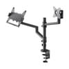 Goobay Monitor Mount Workstation Single Pole Pro Adjustable Desk Stand - Black
