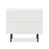 Big Lot White Emerson 2 Drawer Bedside