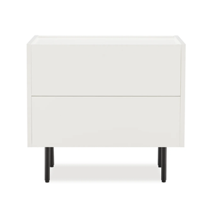 Big Lot White Emerson 2 Drawer Bedside