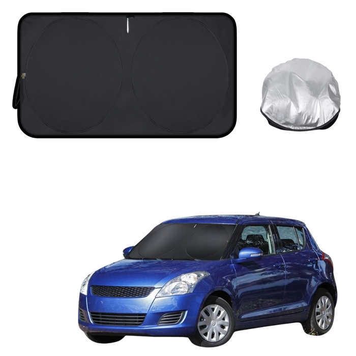 Front Windscreen Sun Shade for Suzuki Swift 2011 - 2017 (FZ) - Standard 150 x 85 cm - Black