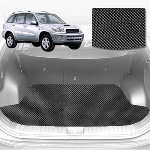 6D Diamond Car Boot Mat for Toyota RAV4 2-Door (XA20)2000-2005-Cargo Mat-Black-Outback GT