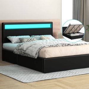ALFORDSON Bed Frame RGB LED Gas Lift King