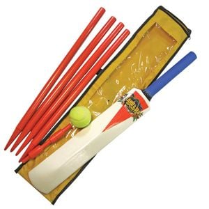 Land & Sea Sports Australia 63.5cm Beach Cricket Bat/Ball/Stump Set  Junior Wood