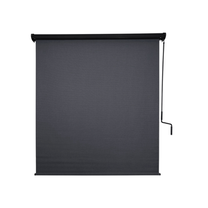 Coolaroo 2.1 x 2.4m Gunmetal Crank Operated Outdoor Blind with Pelmet