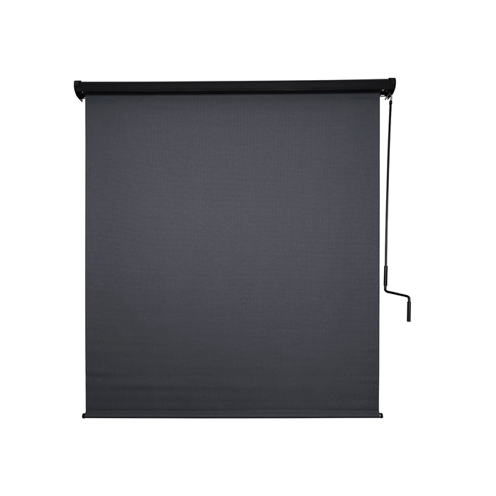 Coolaroo 2.1 x 2.4m Gunmetal Crank Operated Outdoor Blind with Pelmet