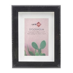 Unigift Stockholm Wooden/Glass Picture Photo Frame 6x8in 15x20cm Brown