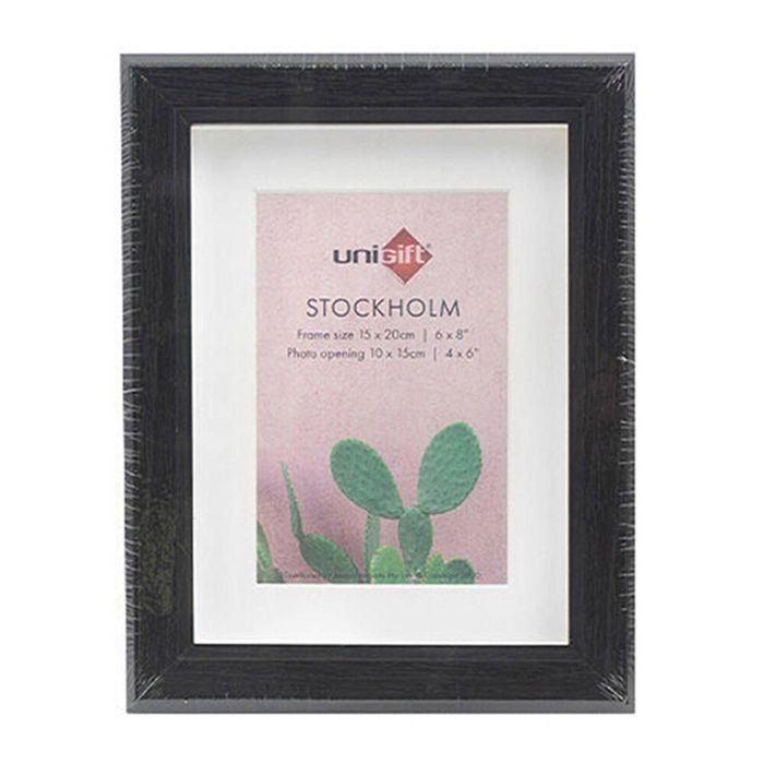 Unigift Stockholm Wooden/Glass Picture Photo Frame 6x8in 15x20cm Brown