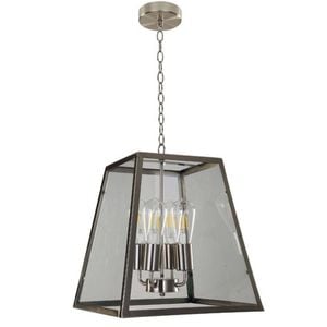 Creswick  Antique Brass 4 Light Lantern Pendant