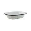 Urban Style Enamelware 18cm Pie Dish w/ Black Rim - White