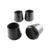 Surface Gard 38mm Black Round External Rubber Chair Tips - 4 Pack