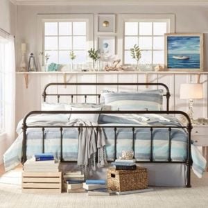 Istyle Monaco King Bed Frame Metal Black