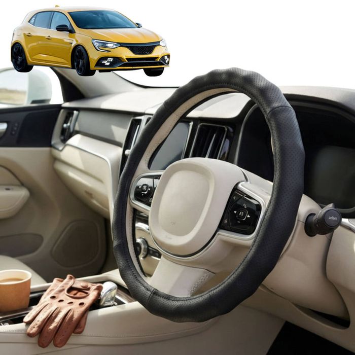 Australian Goose Steering Wheel Cover for Renault Megane 2017 - Current (R.S.) Circle Black