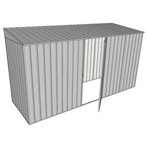 Build-A-Shed 1.2 x 3.7 x 2.0m Skillion Single Hinged Side Door Shed - Zinc