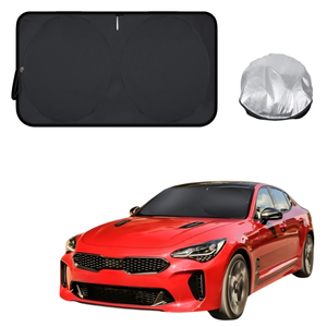 Front Windscreen Sun Shade for Kia Stinger 2017 - Current CK - Standard 150 x 85 cm - Black