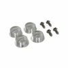 Surface Gard 22mm Clear Round Screw In Bumpers - 4 Pieces