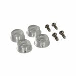 Surface Gard 22mm Clear Round Screw In Bumpers - 4 Pieces
