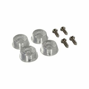 Surface Gard 22mm Clear Round Screw In Bumpers - 4 Pieces