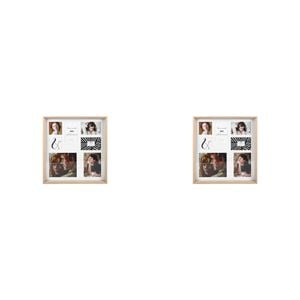 2PK Unigift Soho 4 Sizes 7-Open Collage Picture Frame Natural