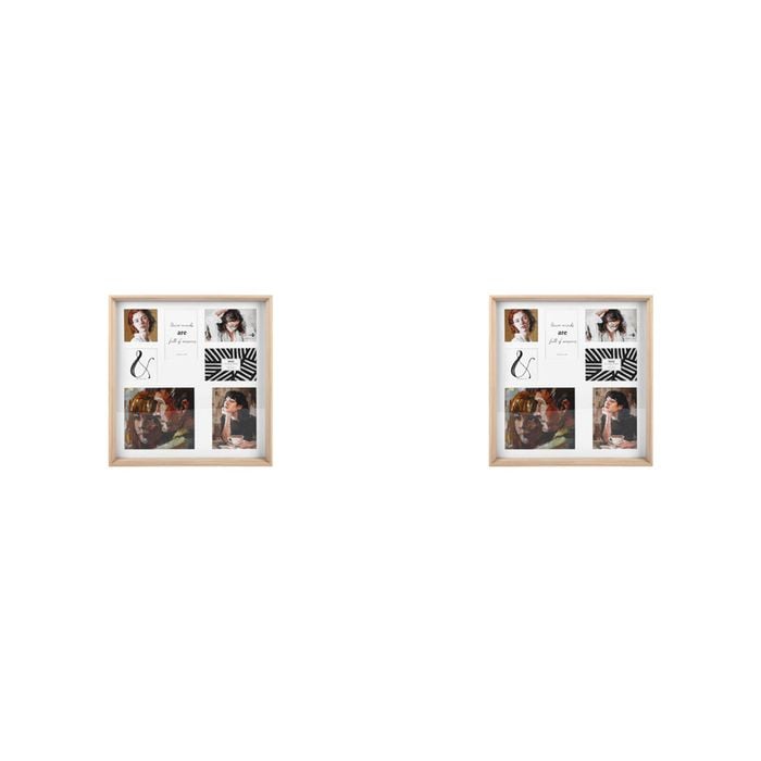 2PK Unigift Soho 4 Sizes 7-Open Collage Picture Frame Natural