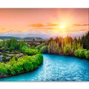 River Running Through a Lush  Print 100% Australian Made 75 x 50cm  (Stretched)