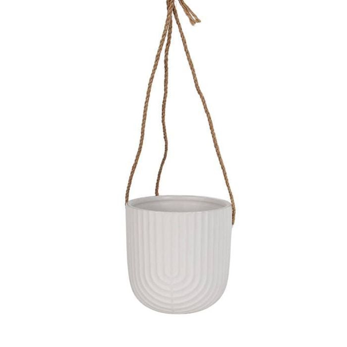 Eden 146 X 143mm Off White Ceramic Rainbow Hanging Pot