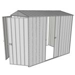 Build-a-Shed 1.5 x 2.3 x 2.3m Single Sliding Side Door Gable Shed - Zinc