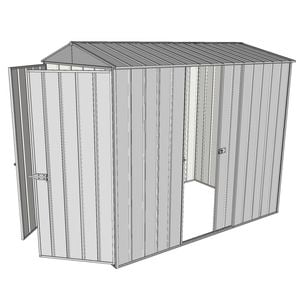 Build-a-Shed 1.5 x 2.3 x 2.3m Single Sliding Side Door Gable Shed - Zinc