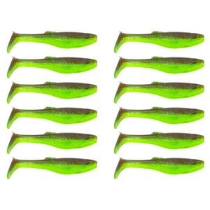 2x 6PK 3In Rapala Crush City Heavy Hitter Plastic Paddle Tail Lures - Ogre