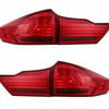 LED Red Strips Tail lights Flow light Fit For Honda City GM6 BALLADE 2014-2017