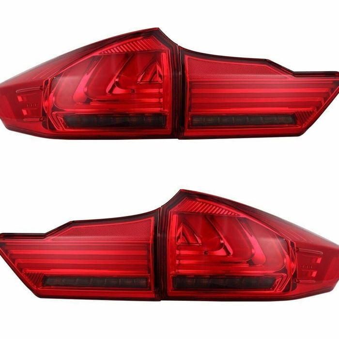 LED Red Strips Tail lights Flow light Fit For Honda City GM6 BALLADE 2014-2017