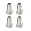 4PK Mondo Stainless Steel #234 Grass/Hairs Piping Tip - Silver