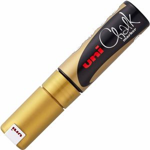 Uni Chisel Tip Chalk Marker 8.0mm (Gold)