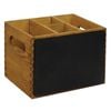 Olympia Table Organiser With Blackboard Condiment Caddy Small Wood Finish Restaurant Cafe Storage