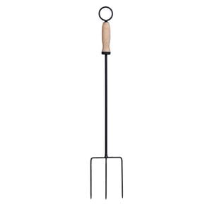 Glow 10 x 70cm Black Steel Toasting Fork With Timber Handle