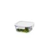Locknlock Clear Glass White Square Container 750ml