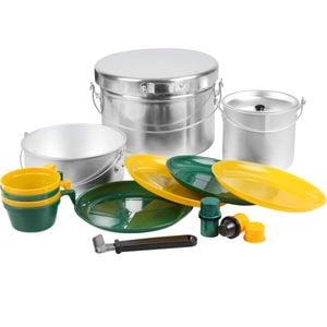 16pc Wildtrak Aluminium 4-person Mess Kit Plate/pot/cup Camping Cookware Silver