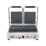 Apuro Double Contact Grill Flat Plates with Timer - Commercial Sandwich Presses (FC384-A)