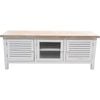 LVD Coast Rectangle Fir Wood Glass 120x45cm TV Unit Stand - White