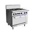 6 BURNERS WITH OVEN LPG AT80G6B-O-LPG