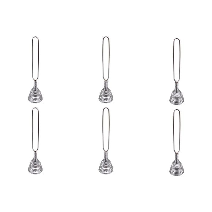 6PK Appetito Spring Whisk Home Kitchen Cooking Utensil Tool Silver