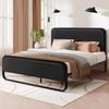ALFORDSON Bed Frame King Black Leather